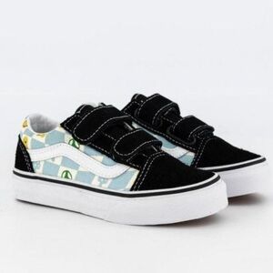 Vans 8T Preschool Toddler Kids Old Skool V Melted Check Black/Multi